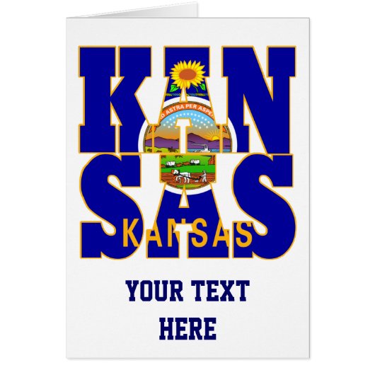 Kansas state flag text cards (Front)
