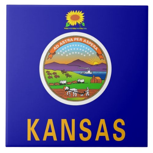 Kansas State Flag Tile
