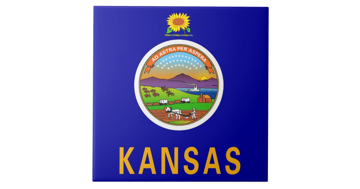 Kansas State Flag Tile | Zazzle