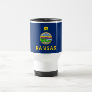 Kansas State Flag Travel Mug