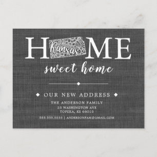 KANSAS State Moving Announcement Post Card
