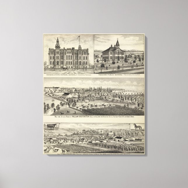 Kansas State Normal School Canvas Print (Front)