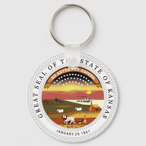 Kansas State Seal Keychain