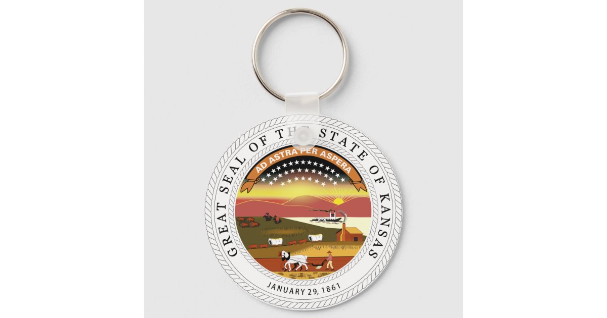 Keychains Kansas Kansas State Seal Keychain | Zazzle