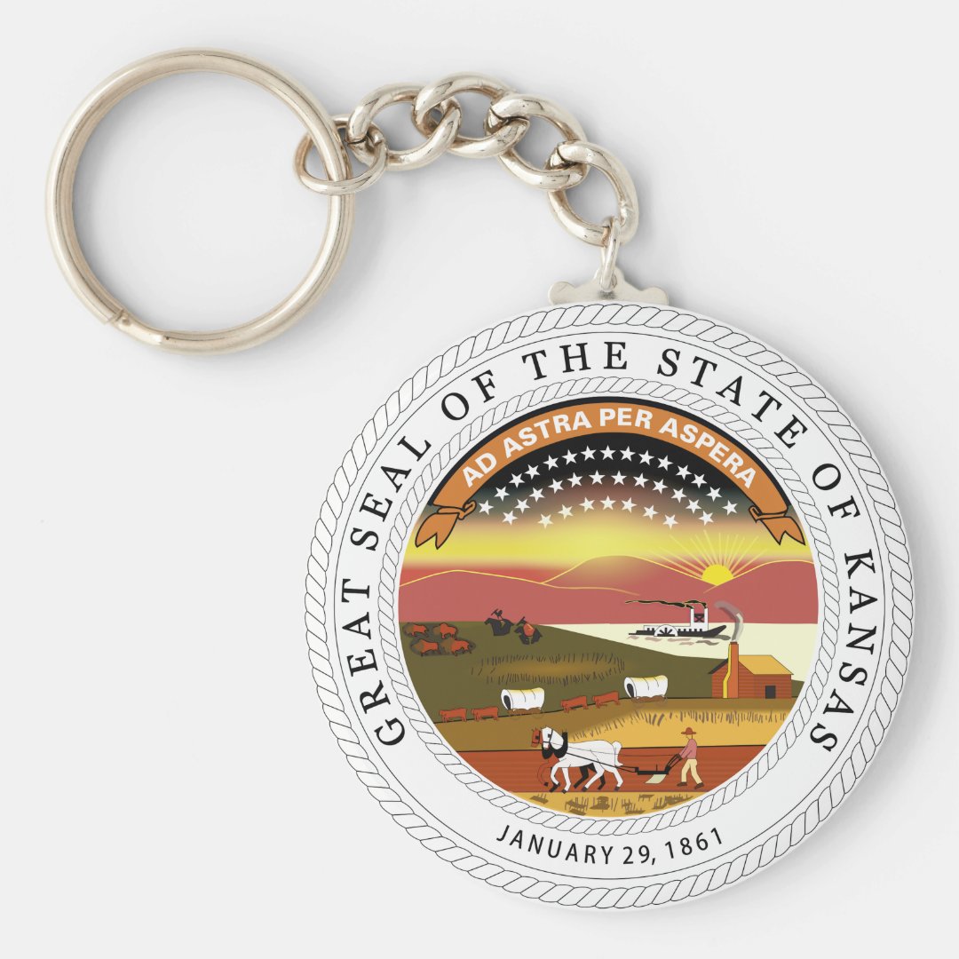 Kansas State Seal Keychain | Zazzle