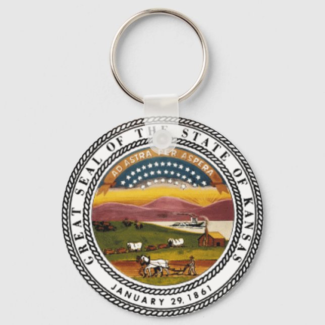 Kansas State Seal Keychain (Front)