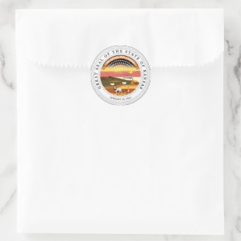 Kansas State Seal Sticker | Zazzle