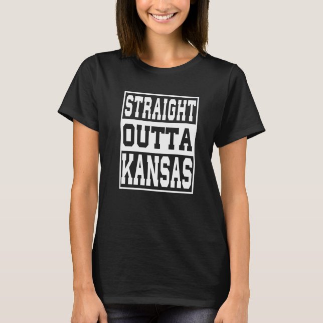 Kansas State Straight Outta Kansas T-Shirt (Front)