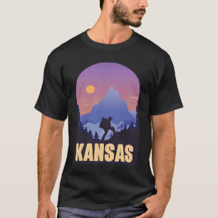 Kansas State USA Hiking Trip Souvenir T-Shirt