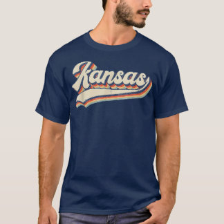Kansas State Vintage Retro Gift Men Women Dad Mom T-Shirt