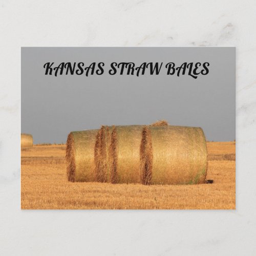 Kansas Straw Bales POST CARD