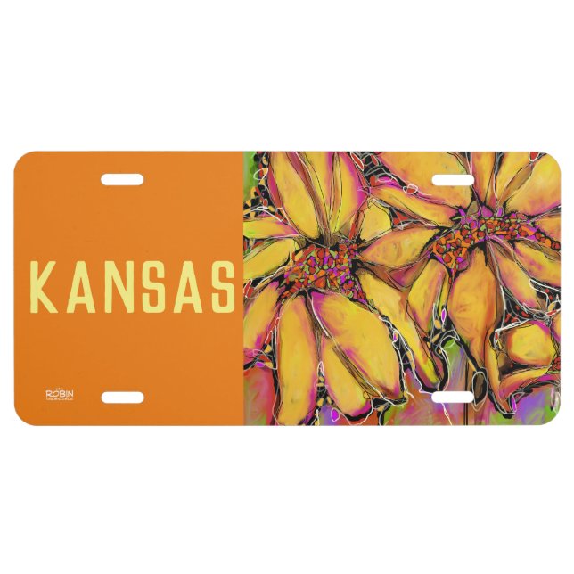 Kansas Sunflower Auto Plate (Front)