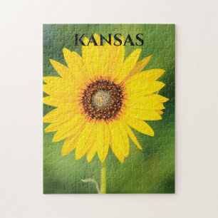 Kansas Sunflower closeup  Jigsaw Puzzle