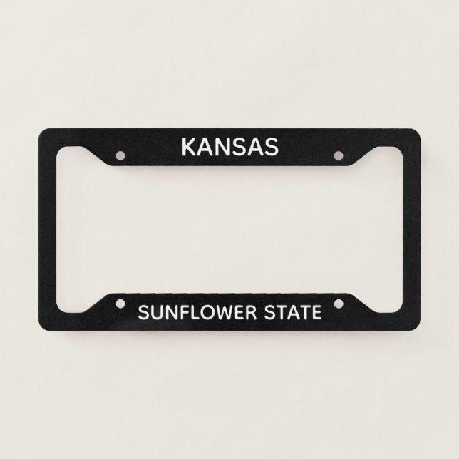 Kansas Sunflower State License Plate Frame (Front)