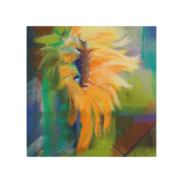 Kansas Sunflower Wood Wall Decor (Front)