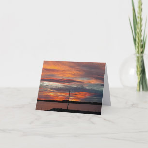Kansas Sunset Folded Note Card
