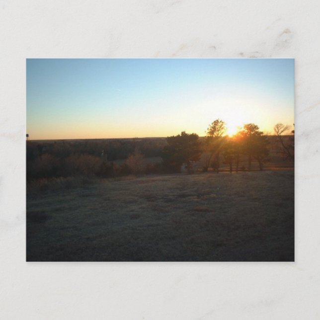 Kansas Sunset Postcard (Front)