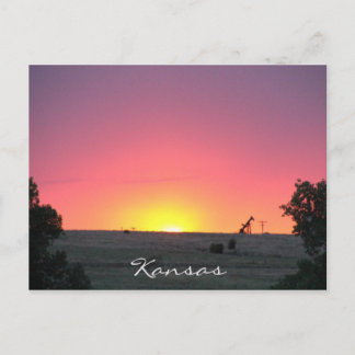 Kansas Sunset Postcard