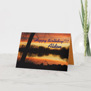 Kansas Sunset Reflection Birthday Card