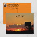 Kansas Sunset with clouds and sun rays Post Card. Postcard | Zazzle
