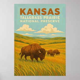 Kansas Tallgrass Prairie National Preserve V01 Poster