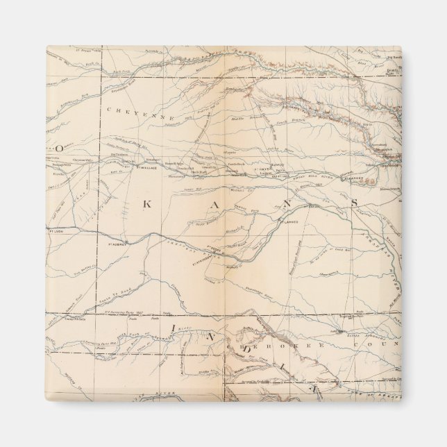 Kansas, Texas, Indian Territory Magnet (Front)