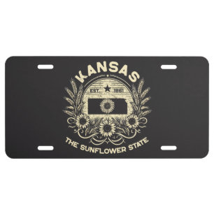 Kansas The Sunflower State License Plate