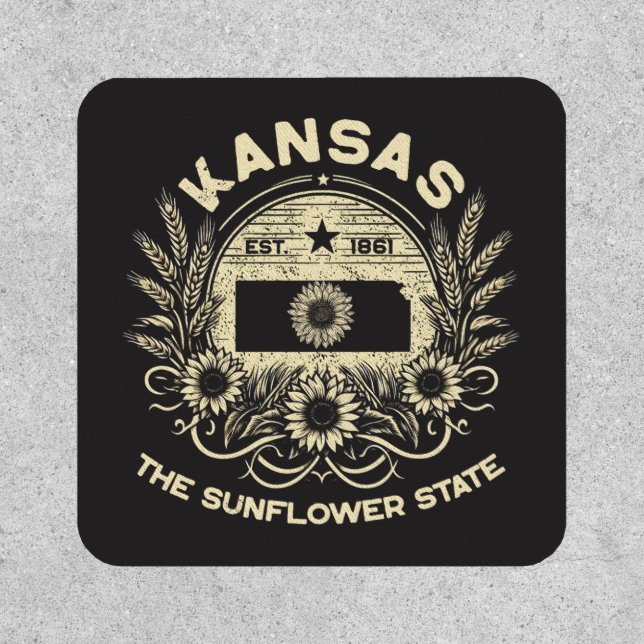 Kansas The Sunflower State Patch (Front)