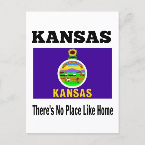 Kansas Theres No Place Like Home Postcard