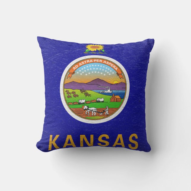 Kansas Throw Pillow (Front)