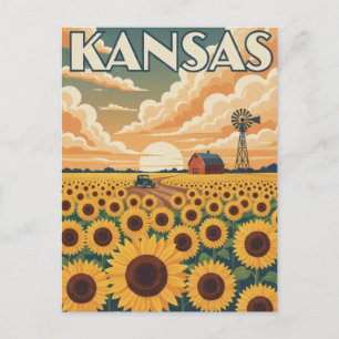 Kansas Travel Postcard