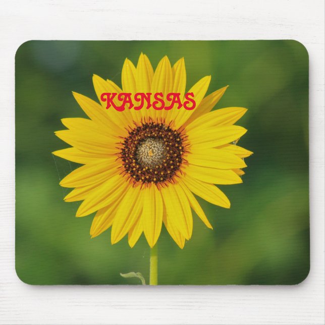 Kansas Wild Sunflower Silhouette Mouse pad (Front)