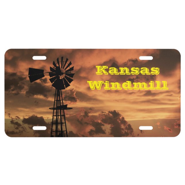 Kansas Windmill License Plate (Front)
