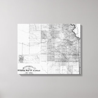 KansasPanoramic MapKansas Canvas Print
