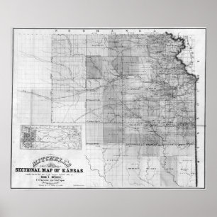 KansasPanoramic MapKansas Poster