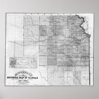 KansasPanoramic MapKansas Poster