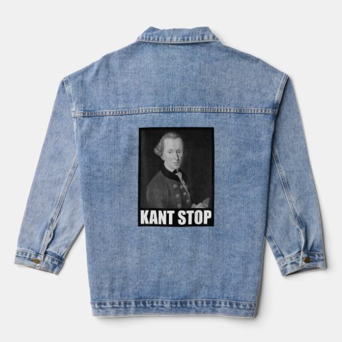 Kant Stop Meme Slogan Philosophy Immanuel  Denim Jacket