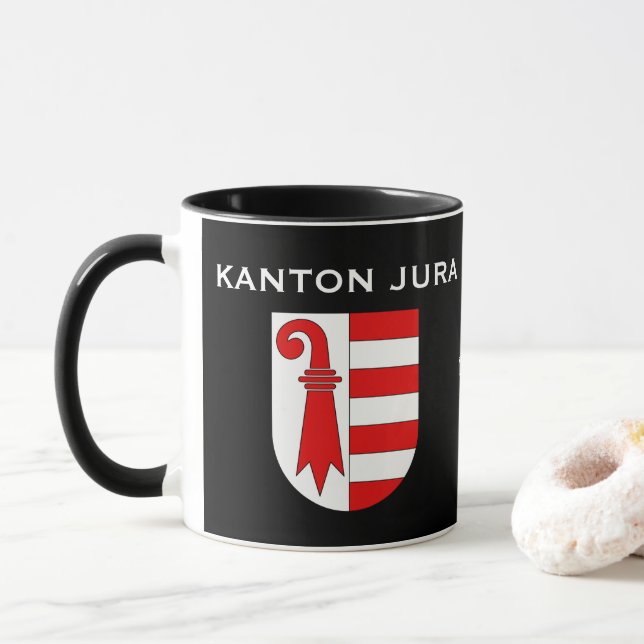 Kanton Jura, Switzerland Coffee Mug (With Donut)