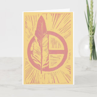 Kanza Linocut notecard