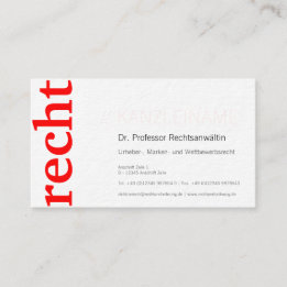 Kanzlei Visitenkarte Business Card