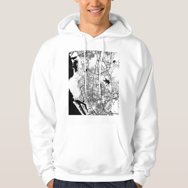 Kaohsiung City Taiwan Map Hoodie (Front)