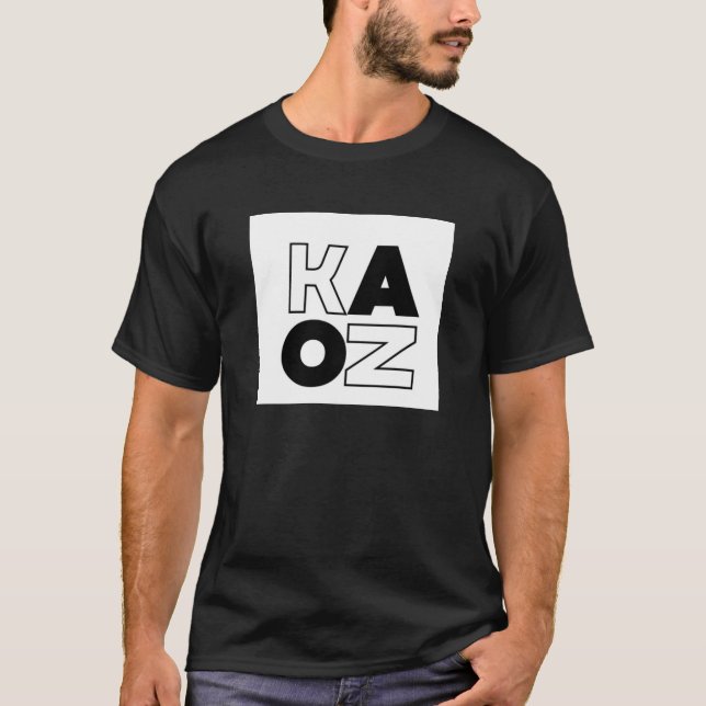 KAOZ black and white T-Shirt (Front)