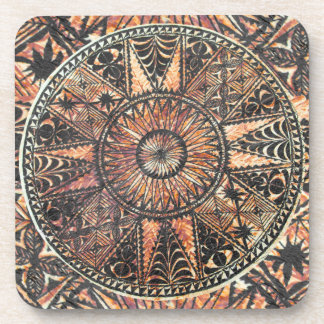 Kapa Primitive Hawaiian Tattoo Tapa Drink Coaster