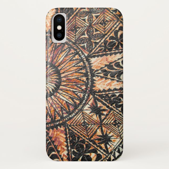 Kapa Primitive Hawaiian Tattoo Tapa Half Circle Case-Mate iPhone Case (Back)