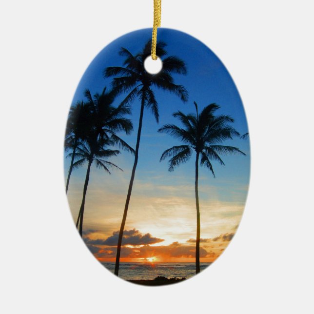 Kapaa Kauai Hawaii Ceramic Ornament (Front)