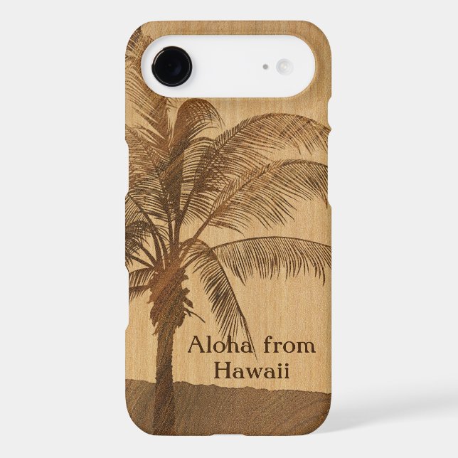 Kapaa Sunset Hawaiian Faux Koa Wood iPhone 6 case (Back)