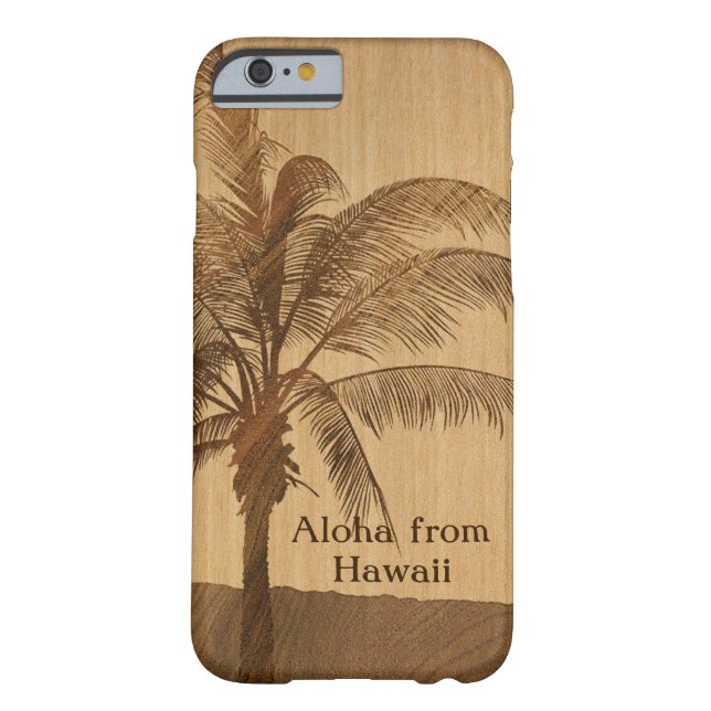 Kapaa Sunset Hawaiian Faux Koa Wood iPhone 6 case (Back)