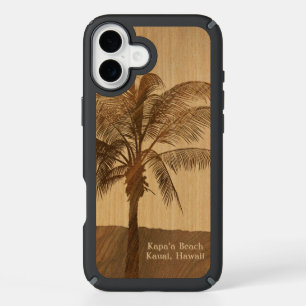 Kapaa Sunset Hawaiian Palm Tree Customizable iPhone 16 Plus Case