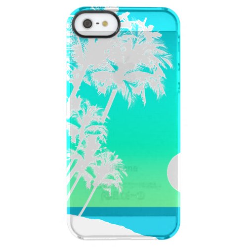 Kapaa Sunset Hawaiian Palm Tree Scenic Clear iPhone SE55s Case