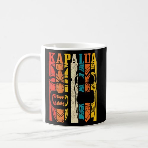Kapalua Hawaii Vintage Hawaiian Tiki Totem Surf Su Coffee Mug